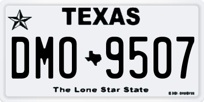 TX license plate DMO9507