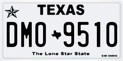TX license plate DMO9510