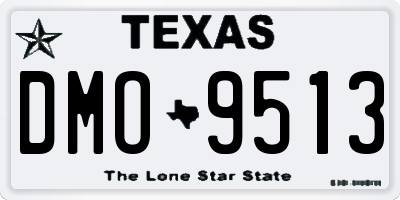 TX license plate DMO9513