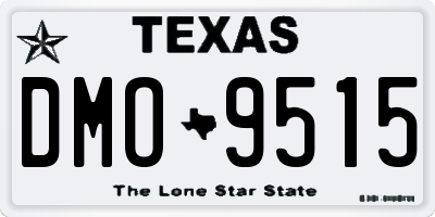 TX license plate DMO9515