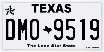 TX license plate DMO9519