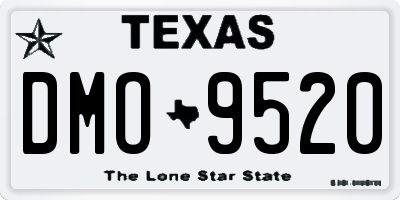 TX license plate DMO9520