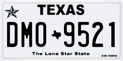 TX license plate DMO9521