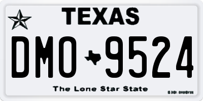 TX license plate DMO9524