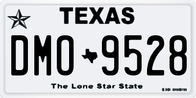 TX license plate DMO9528
