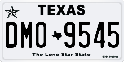 TX license plate DMO9545