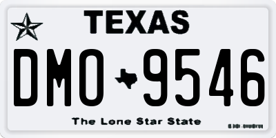 TX license plate DMO9546