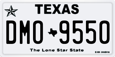 TX license plate DMO9550