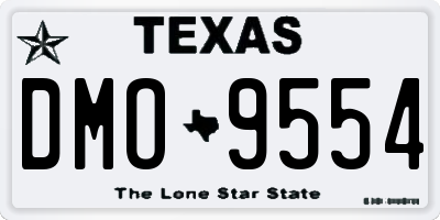 TX license plate DMO9554