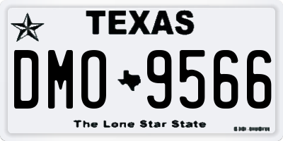 TX license plate DMO9566