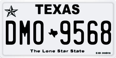 TX license plate DMO9568