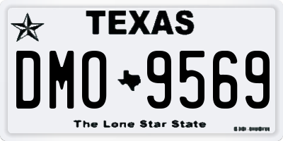 TX license plate DMO9569