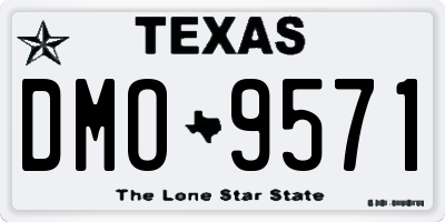 TX license plate DMO9571