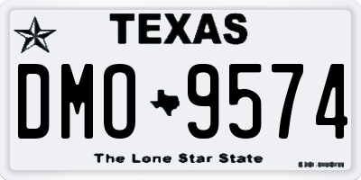 TX license plate DMO9574