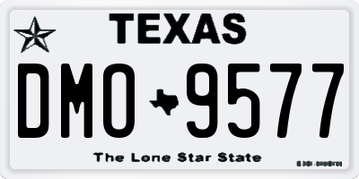 TX license plate DMO9577
