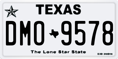 TX license plate DMO9578