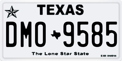 TX license plate DMO9585