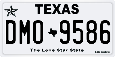 TX license plate DMO9586