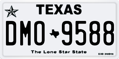 TX license plate DMO9588