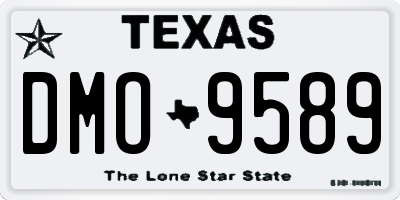 TX license plate DMO9589