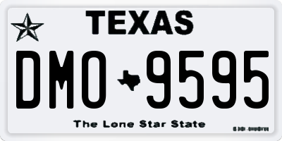 TX license plate DMO9595