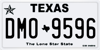 TX license plate DMO9596