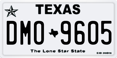 TX license plate DMO9605