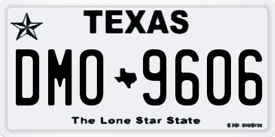 TX license plate DMO9606