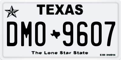 TX license plate DMO9607