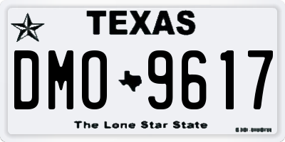 TX license plate DMO9617