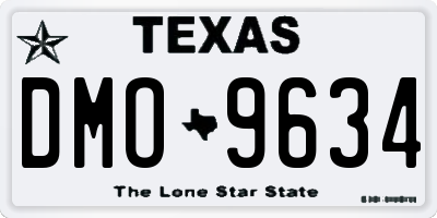 TX license plate DMO9634