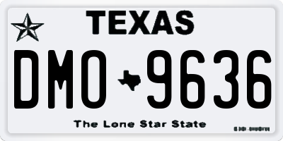 TX license plate DMO9636