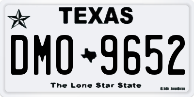 TX license plate DMO9652