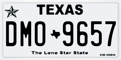 TX license plate DMO9657