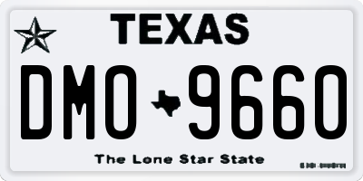 TX license plate DMO9660