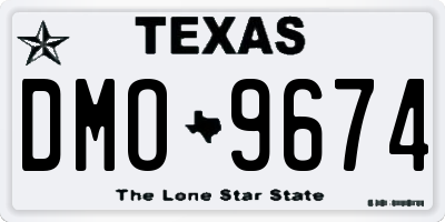 TX license plate DMO9674