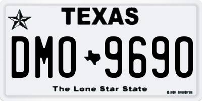 TX license plate DMO9690