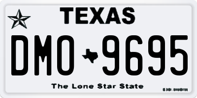 TX license plate DMO9695