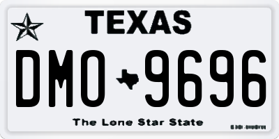 TX license plate DMO9696