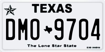 TX license plate DMO9704