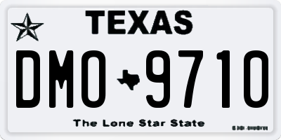TX license plate DMO9710