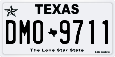 TX license plate DMO9711