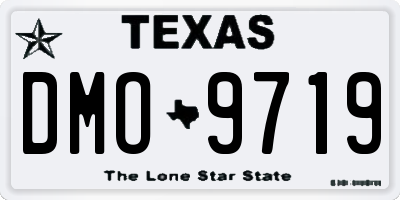 TX license plate DMO9719