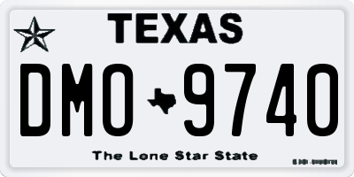 TX license plate DMO9740