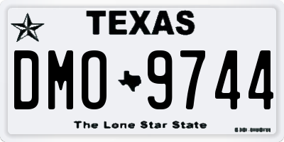 TX license plate DMO9744