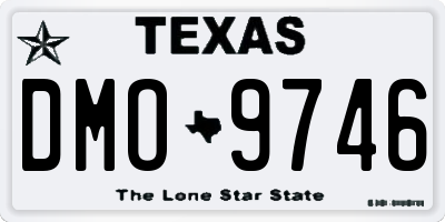 TX license plate DMO9746