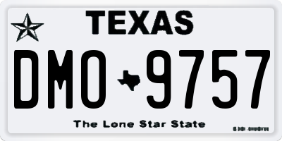 TX license plate DMO9757