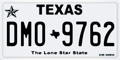 TX license plate DMO9762