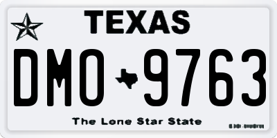 TX license plate DMO9763