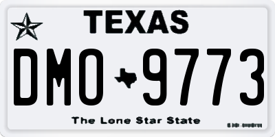 TX license plate DMO9773